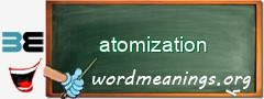 WordMeaning blackboard for atomization